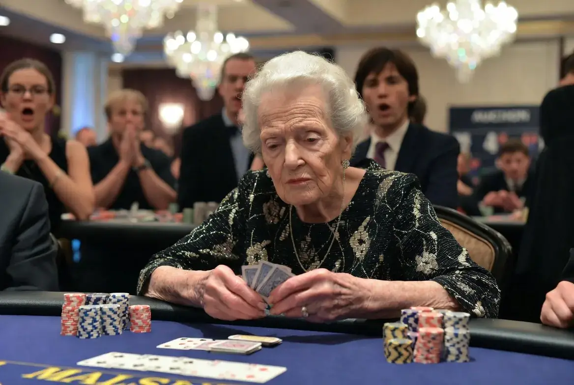 Grandmother at poker
